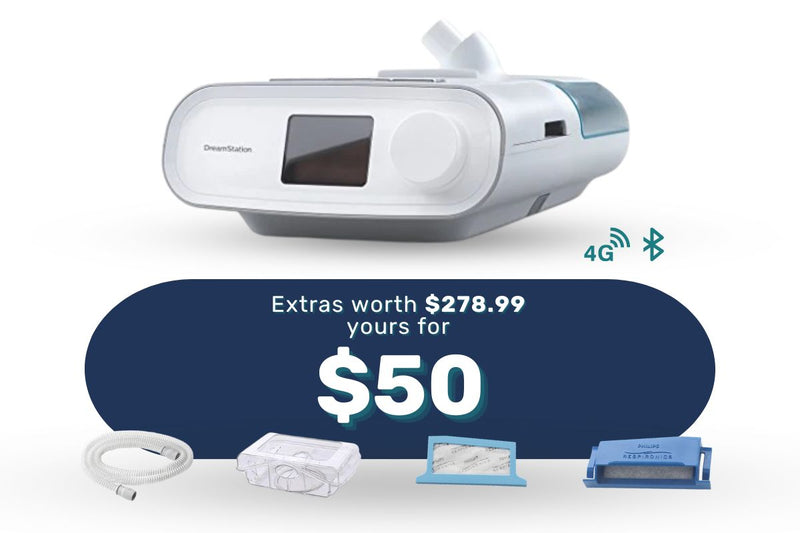 Philips Respironics DreamStation Auto CPAP Value Bundle (4G Modem Included)