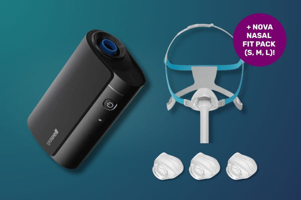 Yuwell Pocket S Travel CPAP Bundle (Includes F&P Nova Nasal Mask FitPack)